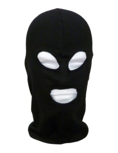 Cagoule 3 trous coton Noire