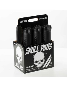 PACK DE 6 POTS SKULL - HK ARMY - NOIR