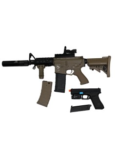 PACK CQB NAVY SEALS M4 AEG + G17 GAZ FULL ÉQUIPEMENT